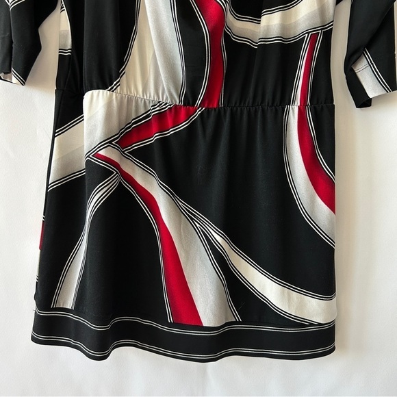 White House Black Market Women’s Large Drape Neck Tunic Mini Dress Size Small - Picture 3 of 9